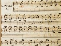 Music Sheet of Sonata No 1-Domenico Scarlatti-Giclee Print