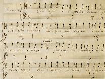 Music Sheet of the Winter, Serenade for Four Voices Dedicated to the Four Seasons, 1720-Domenico Scarlatti-Giclee Print