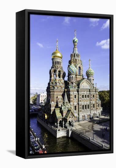 Domes of Church of the Saviour on Spilled Blood, St. Petersburg, Russia-Gavin Hellier-Framed Premier Image Canvas