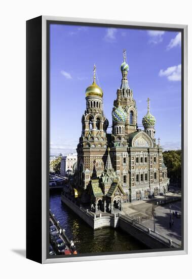 Domes of Church of the Saviour on Spilled Blood, St. Petersburg, Russia-Gavin Hellier-Framed Premier Image Canvas