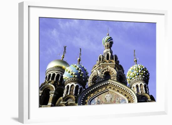 Domes of Church of the Saviour on Spilled Blood, UNESCO World Heritage Site, St. Petersburg, Russia-Gavin Hellier-Framed Photographic Print