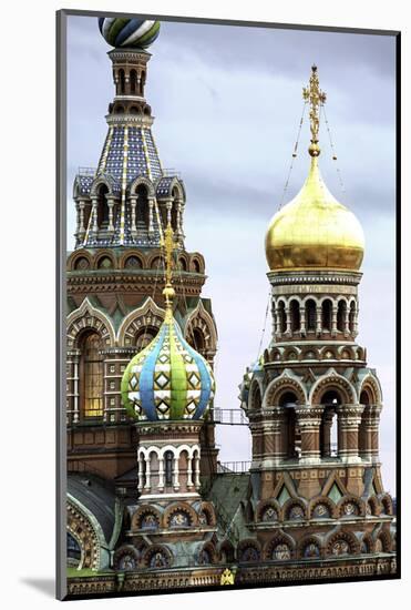 Domes of Church of the Saviour on Spilled Blood, UNESCO World Heritage Site, St. Petersburg, Russia-Gavin Hellier-Mounted Photographic Print