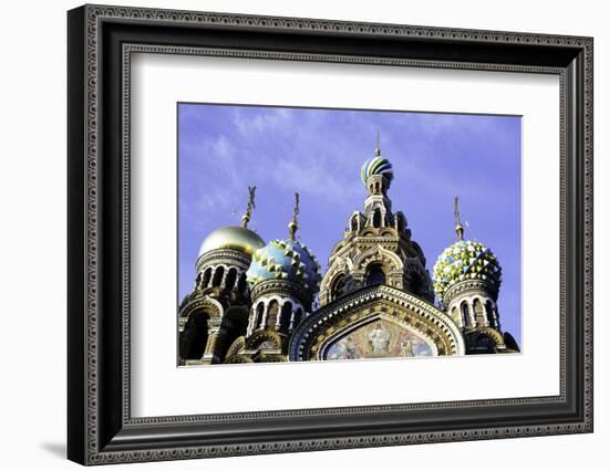 Domes of Church of the Saviour on Spilled Blood, UNESCO World Heritage Site, St. Petersburg, Russia-Gavin Hellier-Framed Photographic Print