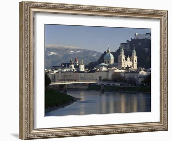 Domes of the Cathedral and Kollegienkirche and the Salzach River, Salzburg, Austria-Gavin Hellier-Framed Photographic Print