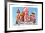 Domes Of The Famous Head Of St. Basil'S Cathedral On Red Square, Moscow, Russia-gelia78-Framed Art Print