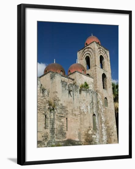 Domes of the San Giovanni degli Eremiti Church, Palermo, Sicily, Italy-Walter Bibikow-Framed Premium Photographic Print