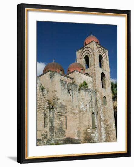 Domes of the San Giovanni degli Eremiti Church, Palermo, Sicily, Italy-Walter Bibikow-Framed Premium Photographic Print