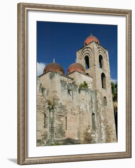 Domes of the San Giovanni degli Eremiti Church, Palermo, Sicily, Italy-Walter Bibikow-Framed Photographic Print