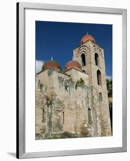 Domes of the San Giovanni degli Eremiti Church, Palermo, Sicily, Italy-Walter Bibikow-Framed Photographic Print