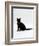 Domestic Cat, 4-Month Black Female Wearing Collar and Tag-Jane Burton-Framed Premium Photographic Print