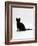 Domestic Cat, 4-Month Black Female Wearing Collar and Tag-Jane Burton-Framed Photographic Print