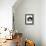 Domestic Cat, 6-Month, Black-And-White Semi-Longhaired Female Cat Lying on Floor-Jane Burton-Framed Premier Image Canvas displayed on a wall