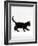 Domestic Cat, 9-Week Black Kitten Profile Walking-Jane Burton-Framed Photographic Print