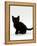 Domestic Cat, 9-Weeks, Black Shorthair Kitten-Jane Burton-Framed Premier Image Canvas