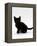 Domestic Cat, 9-Weeks, Black Shorthair Kitten-Jane Burton-Framed Premier Image Canvas