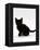 Domestic Cat, 9-Weeks, Black Shorthair Kitten-Jane Burton-Framed Premier Image Canvas