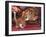 Domestic Cat, Ginger and White Kitten Looking at Reflection in Mirror-Jane Burton-Framed Photographic Print