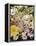 Domestic Cat, Two Cream Kittens Among Dasies and Feverfew-Jane Burton-Framed Premier Image Canvas