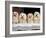Domestic Dogs, Four Maltese Dogs Sitting in a Row, All with Bows in Their Hair-Adriano Bacchella-Framed Photographic Print