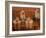 Domestic Dogs, Four Yorkshire Terriers on a Table with Hair Tied up and Very Long Hair-Adriano Bacchella-Framed Photographic Print