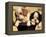 Domestic Dogs, Two King Charles Cavalier Spaniel Puppies in Pot-Adriano Bacchella-Framed Premier Image Canvas