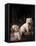 Domestic Dogs, Two West Highland Terriers / Westies, One Sitting on a Chair-Adriano Bacchella-Framed Premier Image Canvas