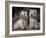 Domestic Dogs, Two West Highland Terriers / Westies Sitting Together-Adriano Bacchella-Framed Photographic Print