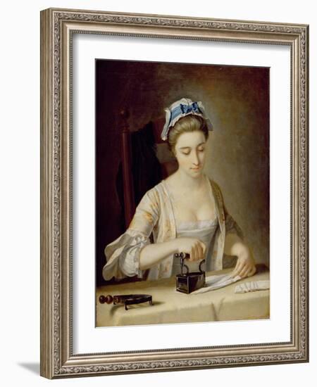 Domestic Employment: Ironing-Henry Robert Morland-Framed Giclee Print