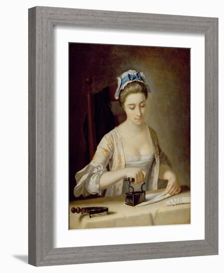 Domestic Employment: Ironing-Henry Robert Morland-Framed Giclee Print