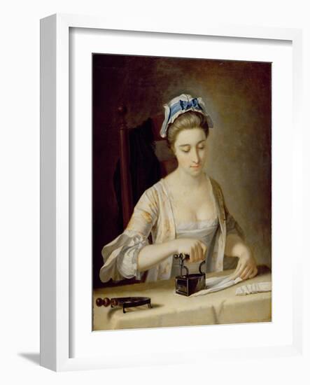 Domestic Employment: Ironing-Henry Robert Morland-Framed Giclee Print