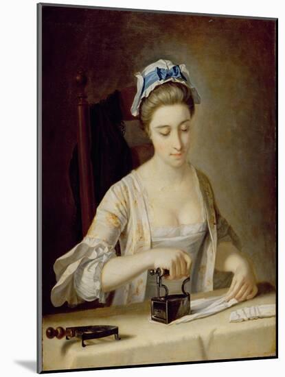 Domestic Employment: Ironing-Henry Robert Morland-Mounted Giclee Print