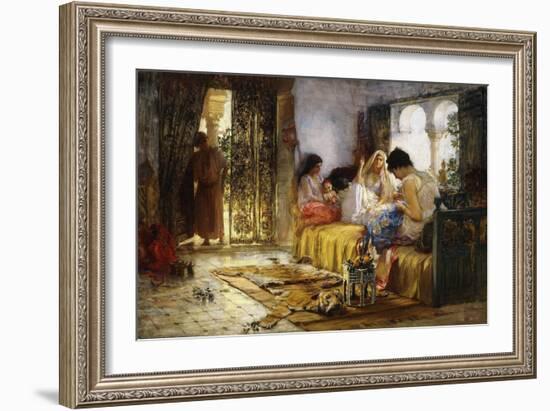 Domestic Interior Scene-Frederick Arthur Bridgman-Framed Giclee Print