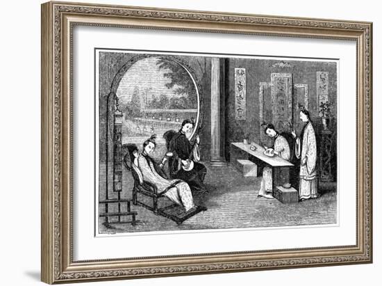 Domestic Scene, Ladies at their Usual Employments, 1847-Evans-Framed Giclee Print