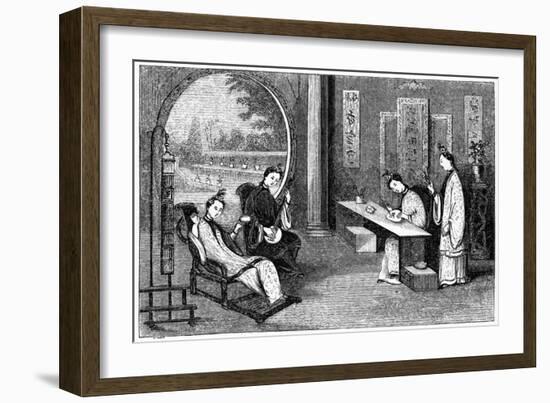 Domestic Scene, Ladies at their Usual Employments, 1847-Evans-Framed Giclee Print