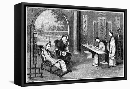 Domestic Scene, Ladies at their Usual Employments, 1847-Evans-Framed Premier Image Canvas