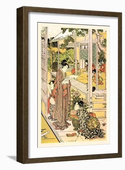 Domestic Scene-Kitagawa Utamaro-Framed Art Print