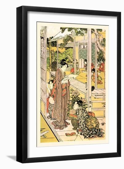Domestic Scene-Kitagawa Utamaro-Framed Art Print