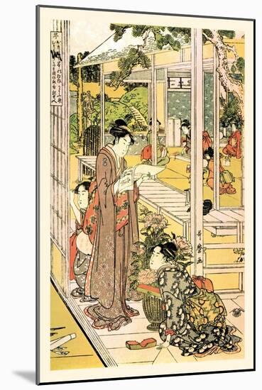Domestic Scene-Kitagawa Utamaro-Mounted Art Print