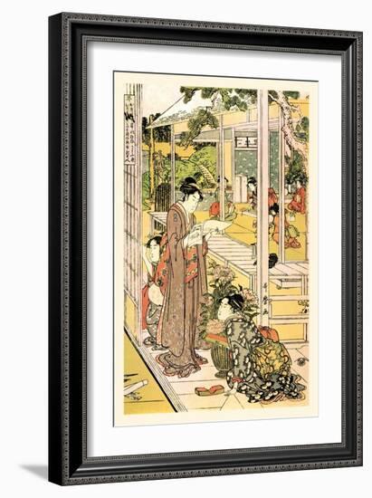 Domestic Scene-Kitagawa Utamaro-Framed Art Print