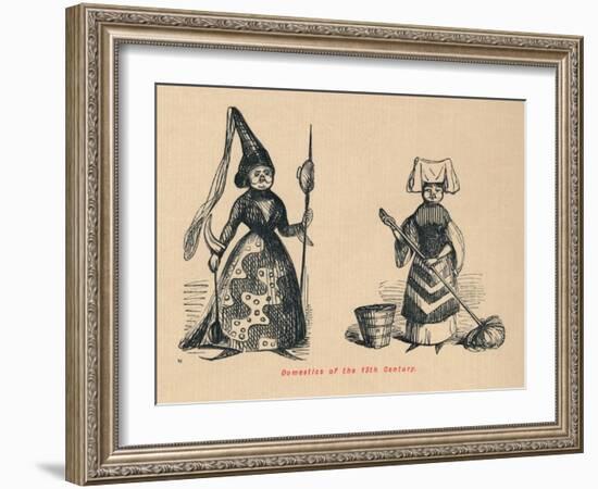 'Domestics of the 15th Century',-John Leech-Framed Giclee Print