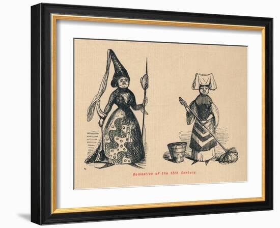 'Domestics of the 15th Century',-John Leech-Framed Giclee Print