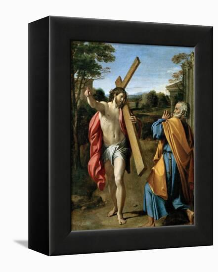 Domine, Quo Vadis?, C. 1602-Annibale Carracci-Framed Premier Image Canvas