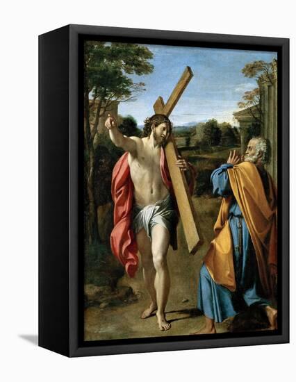 Domine, Quo Vadis?, C. 1602-Annibale Carracci-Framed Premier Image Canvas