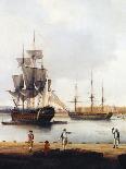 Seven Years' War (1756-1763): French Warships Attacking the British Fleet off Quebec City (Canada)-Dominic Serres-Mounted Giclee Print