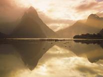 New Zealand, South Island, Milford Sound, Mitre Peak at Sunset-Dominic Webster-Photographic Print