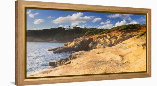 Dominica, Calibishie. the Red Rocks at Pointe Baptiste.-Nick Ledger-Framed Premier Image Canvas