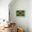 Dominica Flag Design with Wood Patterning - Flags of the World Series-Philippe Hugonnard-Framed Stretched Canvas displayed on a wall