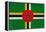 Dominica Flag Design with Wood Patterning - Flags of the World Series-Philippe Hugonnard-Framed Stretched Canvas