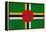 Dominica Flag Design with Wood Patterning - Flags of the World Series-Philippe Hugonnard-Framed Stretched Canvas