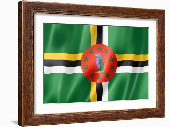 Dominica Flag-daboost-Framed Art Print